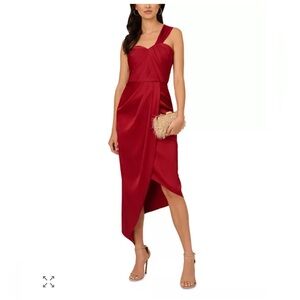 Chic Asymmetrical Red Dress